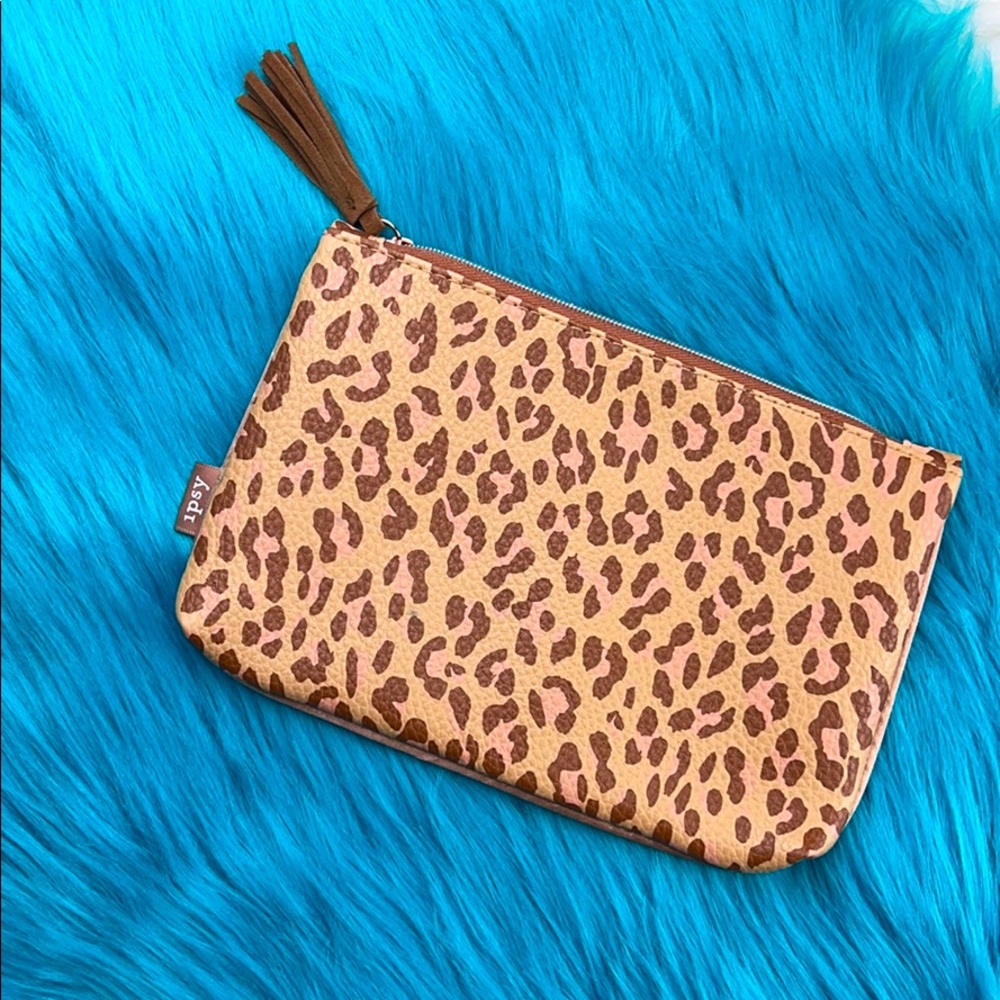 Cheetah Cosmetic Bag with Tassel